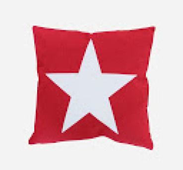 Krasilnikoff Kissenhülle rot großer Stern