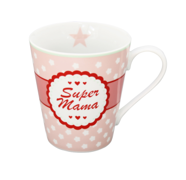 Krasilnikoff Happy Mug mit Henkel SUPER MAMA