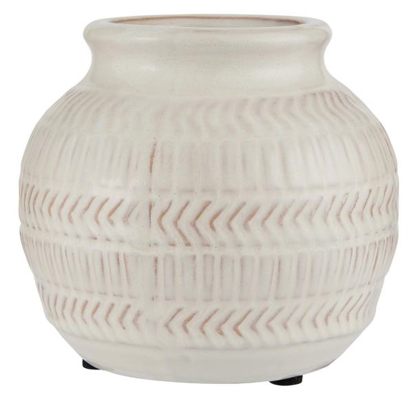 IB Laursen Vase mit Muster weiß
