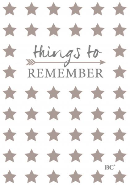 Notizbuch "Things to remember" A5